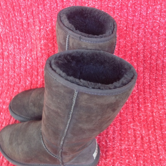 UGG Classic Tall II Boots Sheepskin Leather 6W - Picture 6 of 10